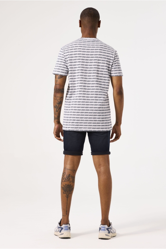 GESTREEPT T SHIRT D51004 2591 DEEP INK